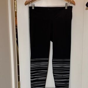 Black and White Striped  Leggings